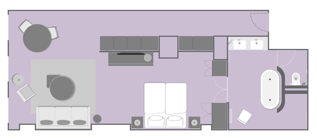 1 bed Apartment 15 ON ORANGE ROOM FLOOR PLANS 15 ON ORANGE TYPE A - The Capital Hotels & Apartments 78