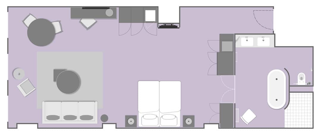 Executive suite 15 ON ORANGE ROOM FLOOR PLANS 15 ON ORANGE TYPE A1 - The Capital Hotels & Apartments 58