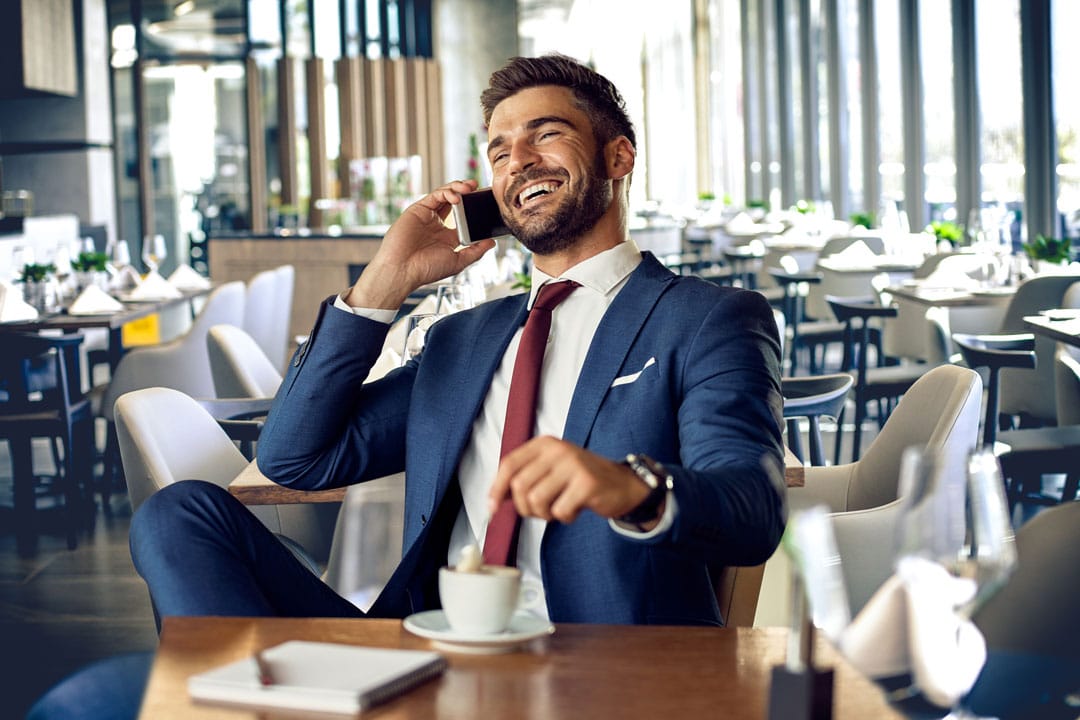 Businessman in a restaurant in Sandton