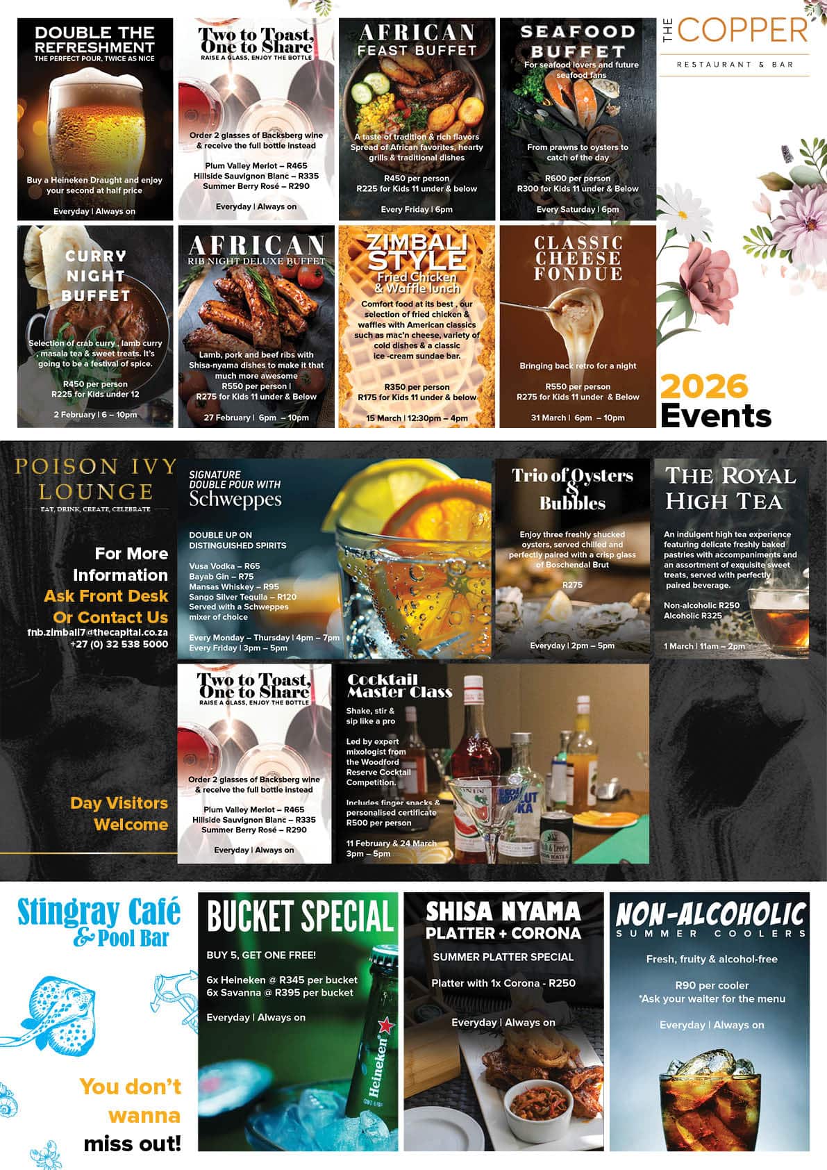 The Capital Q1 Zimbali Calendar 22 January 2026 A2 Calendars